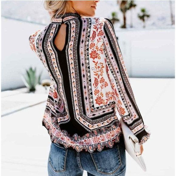 Vici Tops - Vici Floral Bohemian Style Top Size XL
